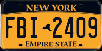 NY license plate FBI2409