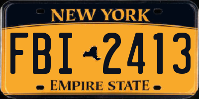 NY license plate FBI2413