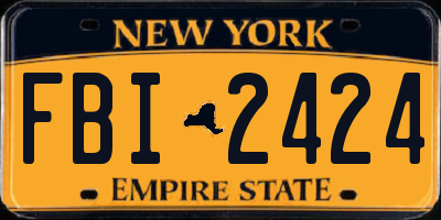 NY license plate FBI2424