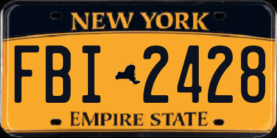 NY license plate FBI2428