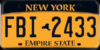 NY license plate FBI2433