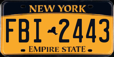 NY license plate FBI2443