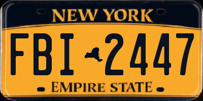 NY license plate FBI2447