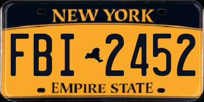 NY license plate FBI2452