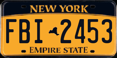 NY license plate FBI2453