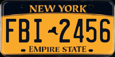 NY license plate FBI2456
