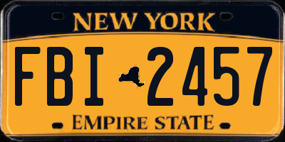 NY license plate FBI2457