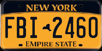 NY license plate FBI2460