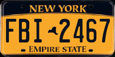 NY license plate FBI2467
