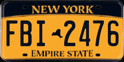 NY license plate FBI2476