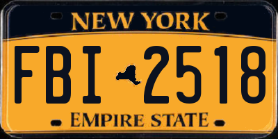 NY license plate FBI2518