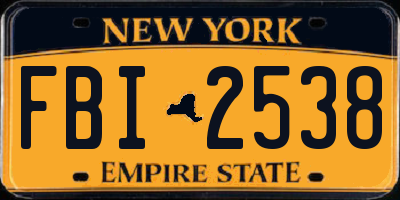 NY license plate FBI2538