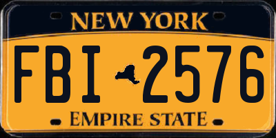NY license plate FBI2576