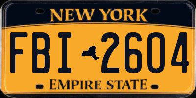 NY license plate FBI2604