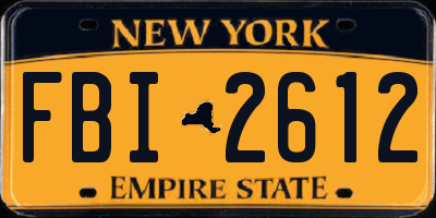 NY license plate FBI2612