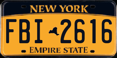 NY license plate FBI2616