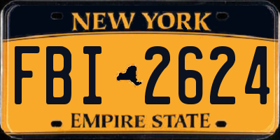 NY license plate FBI2624
