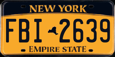NY license plate FBI2639