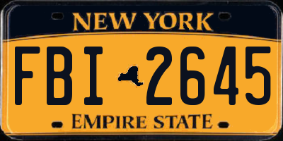 NY license plate FBI2645