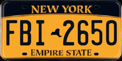 NY license plate FBI2650