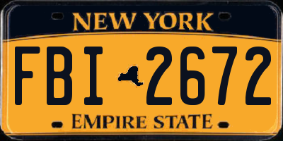 NY license plate FBI2672