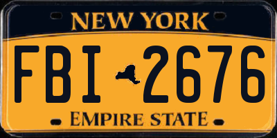 NY license plate FBI2676