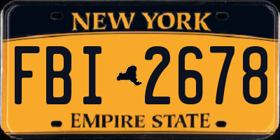 NY license plate FBI2678