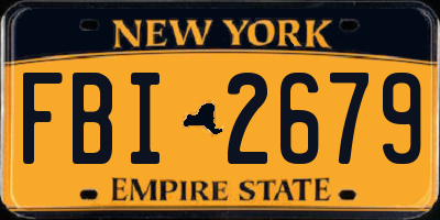 NY license plate FBI2679