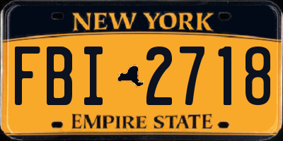 NY license plate FBI2718