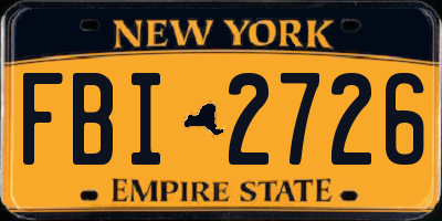 NY license plate FBI2726