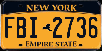 NY license plate FBI2736