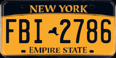 NY license plate FBI2786