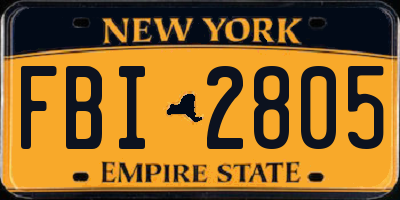 NY license plate FBI2805