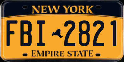 NY license plate FBI2821