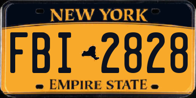NY license plate FBI2828