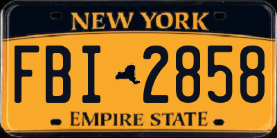 NY license plate FBI2858