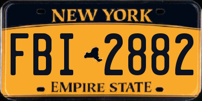 NY license plate FBI2882