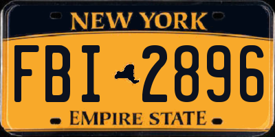 NY license plate FBI2896