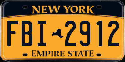 NY license plate FBI2912