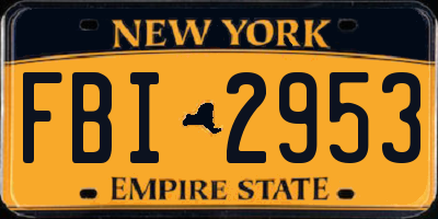 NY license plate FBI2953