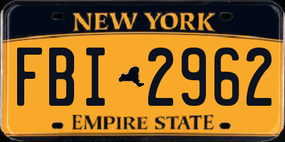 NY license plate FBI2962