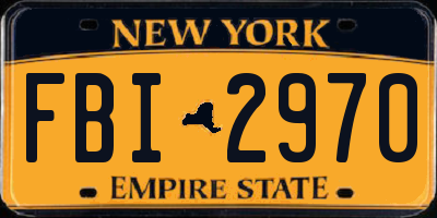 NY license plate FBI2970