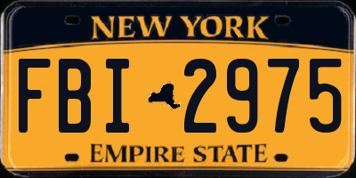 NY license plate FBI2975
