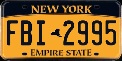 NY license plate FBI2995