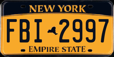 NY license plate FBI2997