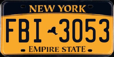 NY license plate FBI3053