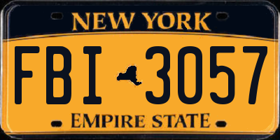 NY license plate FBI3057
