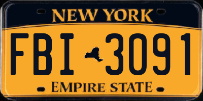 NY license plate FBI3091