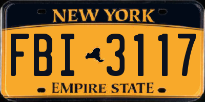 NY license plate FBI3117