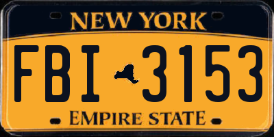 NY license plate FBI3153